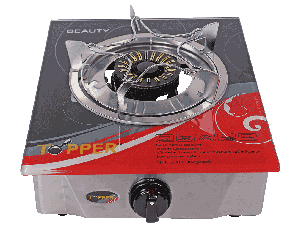 TOPPER Single Glass Gas Stove (Beauty) RFL Group
